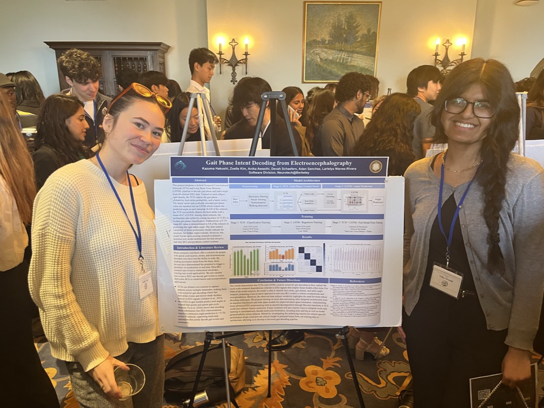 Presenting the gait intent decoding poster at the California Neurotech Conference